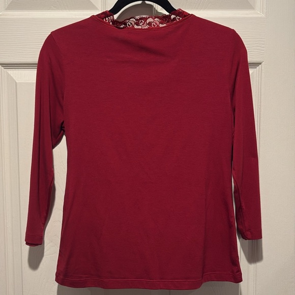 NWT RENA ROWAN RED BLOUSE - Picture 5 of 5